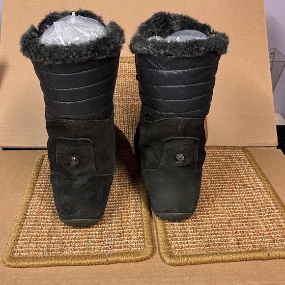 The North Face Primaloft Winter Boot Womens 9.5 Black Suede Waterproof Lace Up - Picture 4 of 11